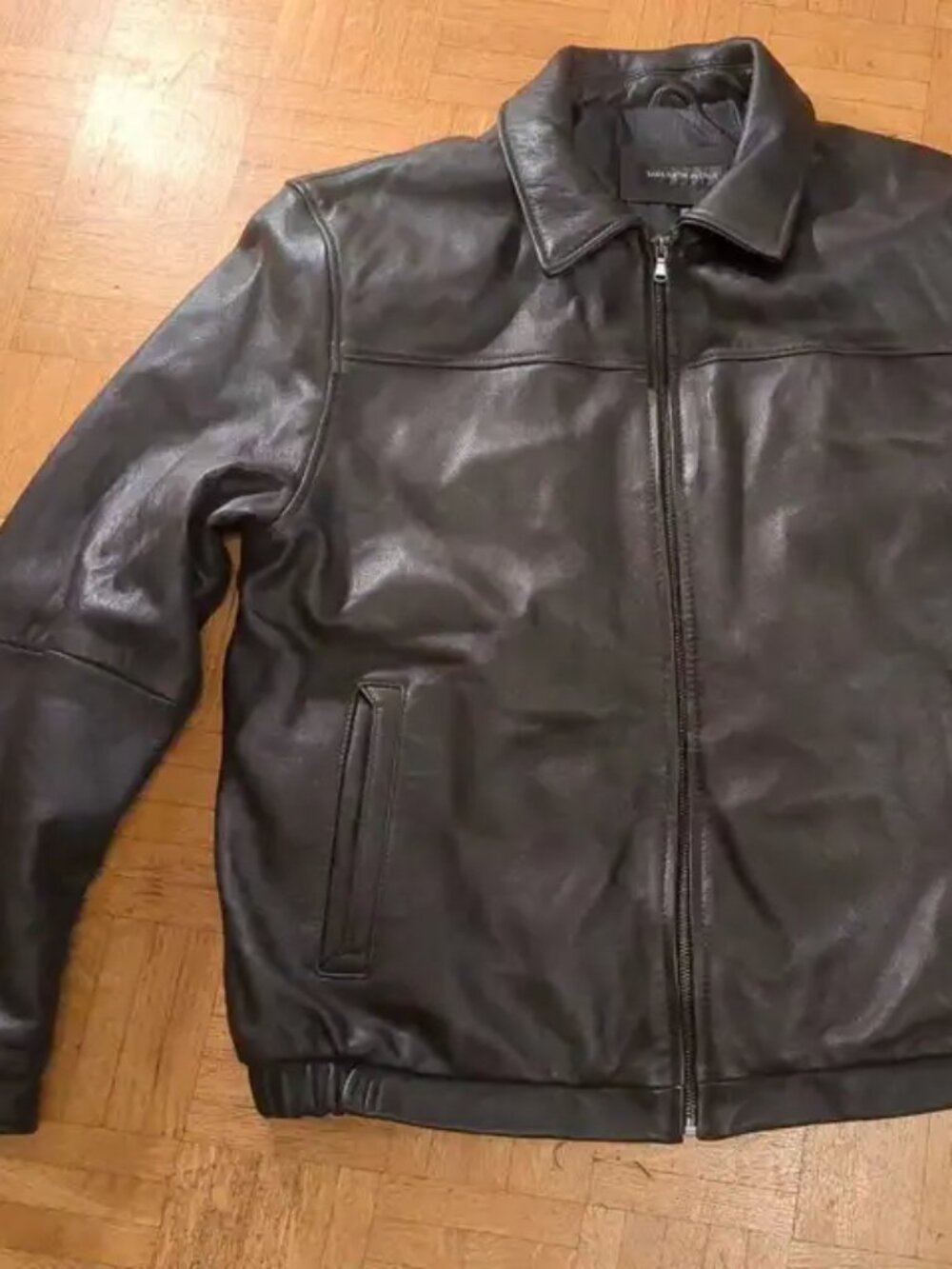 Men's Saks Fifth Avenue Soft Leather Bomber Jacket - L/G